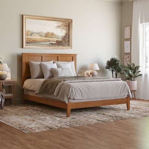 AFI, Madison Queen Foundation Bed, Light Toffee