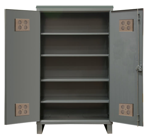Durham Extra Heavy Duty Welded 12 Gauge Steel Outdoor Shelf Cabinet, HDCO243678-4S95, 1900 lbs Shelf Capacity, 24" Length x 36" Width x 78" Height, 4 Shelves