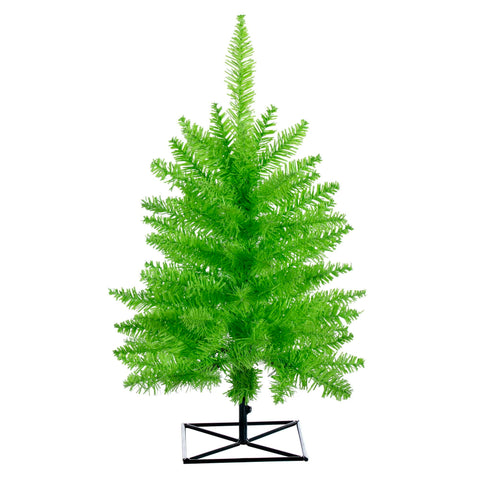Vickerman 3' Lime Fir Artificial Christmas Tree, Unlit - Faux Fir Christmas Tree - Seasonal Indoor Home Decor