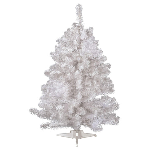 Vickerman 3' Crystal White Spruce Artificial Christmas Tree, Unlit - Faux Spruce Christmas Tree - Seasonal Indoor Home Decor