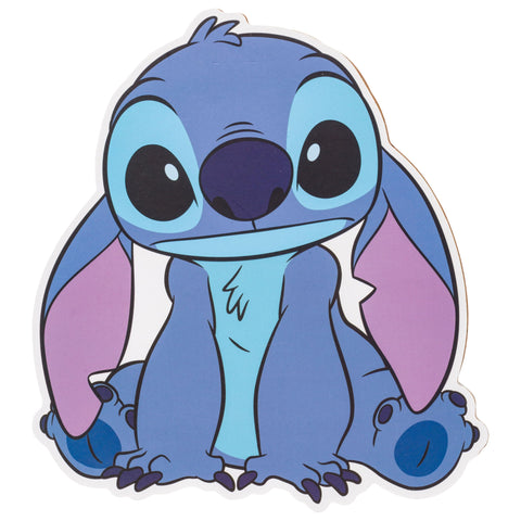 Silver Buffalo Disney Lilo and Stitch Large Die Cut MDF Box Wall Sign Featuring Stitch, 7” x 1.2” x 7.75”