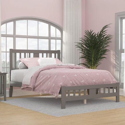 AFI, Tahoe Full Platform Bed with Matching Footboard, Grey