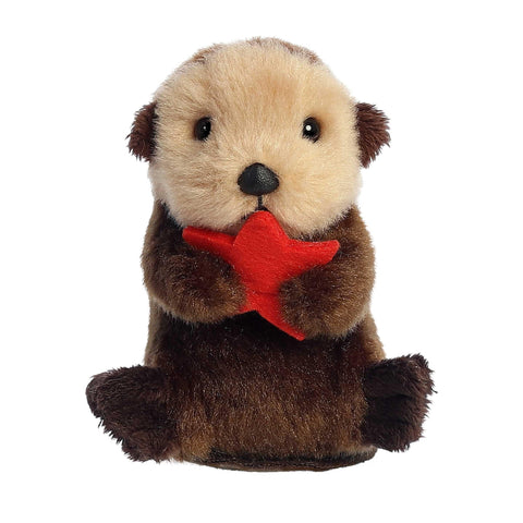 Aurora® Adorable Shoulderkins™ Spiffy Otter™ Stuffed Animal - Fun Buddy that Can Go Everywhere with You - Perfect for Kids 3+ Years and Costumes - Brown 4 Inches