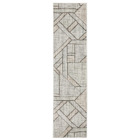 Oriental Weavers Cambria Area Rug - 5569B - 1'10" x 7'6" - in Grey/Beige - Modern Style, Stain Resistant, Family and Pet Friendly, Entryway, Hallway Runner Rug