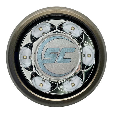 shadow-caster SC3 3" Pontoon LED Underwater Boat Light - Bimini Blue - 24 Watts - Tempered Glass Lens