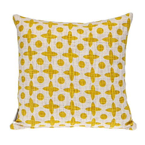 Parkland Collection Transitional Print Yellow Square 18" x 18" Pillow