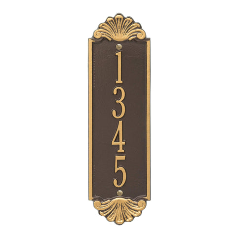 Whitehall 2968OG Personalized Shell Vertical 1Whitehall 2 Wall Plaque in Bronze and Gold Color