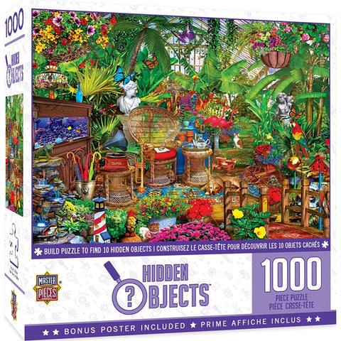 MasterPieces 1000 Piece Seek & Find Jigsaw Puzzle for Adults, Family, Or Youth - Garden Hideaway - 19.25"x26.75"