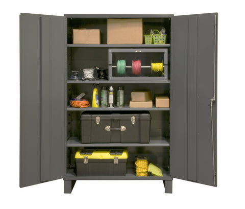 Durham 16 Gauge Welded Steel Industrial Duty Strength Storage Cabinet, 2504-4S-95, 4 Adjustable Shelves