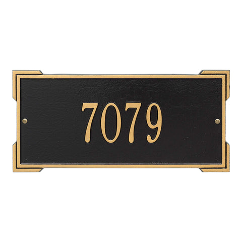 Roanoke Address Plaque Finish: Black and Gold