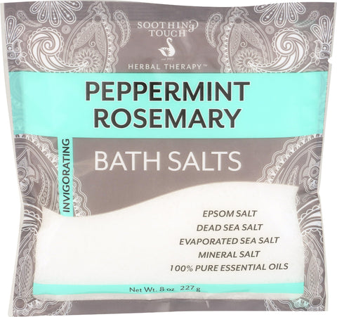 Soothing Touch Bath Salts Pouch, Peppermint Rosemary, 8 Ounce