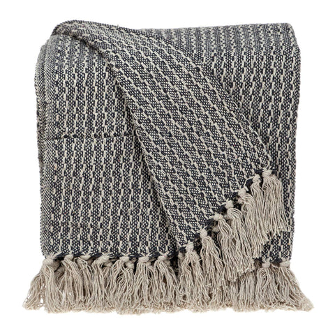 Parkland Collection Lily Transitional Gray 52" x 67" Woven Handloom Throw