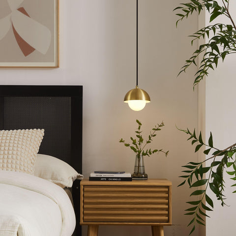 Modway Eclipse Globe Pendant Light in Brass