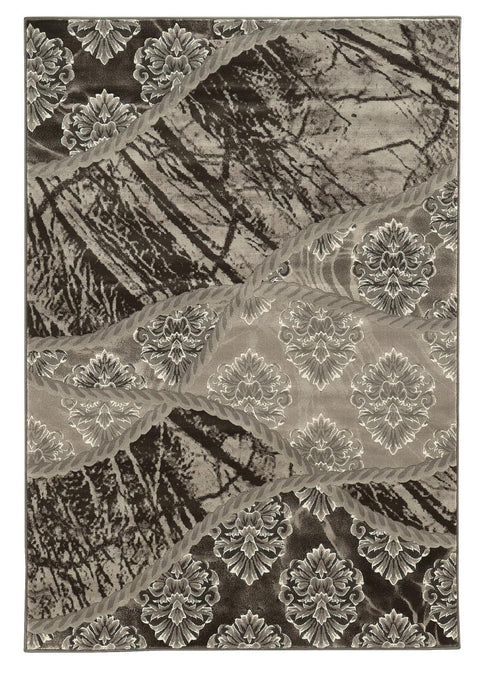 Linon Jewel Area Rug Beige 8' x 10'4" Contains Latex 8' x 10' Indoor Living Room Grey
