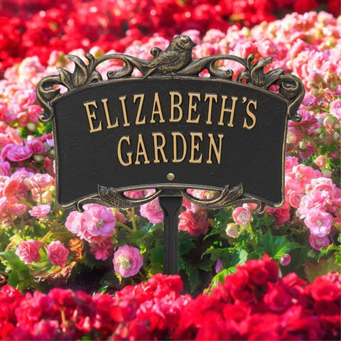 Song Bird Garden Personalized Lawn Plaque
