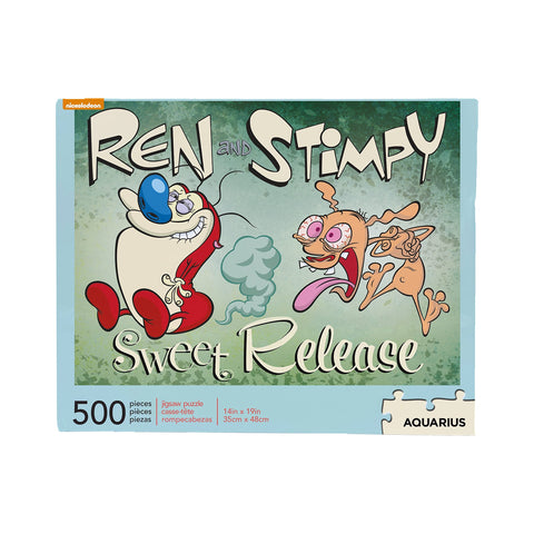 Aquarius Ren & Stimpy 500 Piece Jigsaw Puzzle,Multi-colored,8"