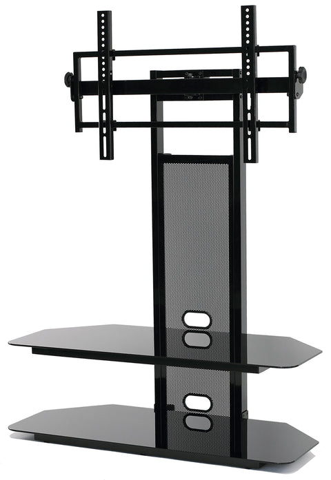 TransDeco TV stand Mount, Audio Video Shelf, 85 Inch, Black
