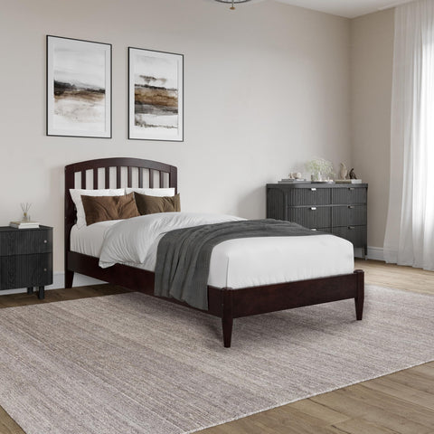AFI, Quincy Twin XL Solid Wood Low Profile Platform Bed, Espresso