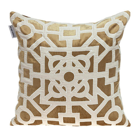 Parkland Collection Hazel Transitional Beige 18" x 18" Throw Pillow