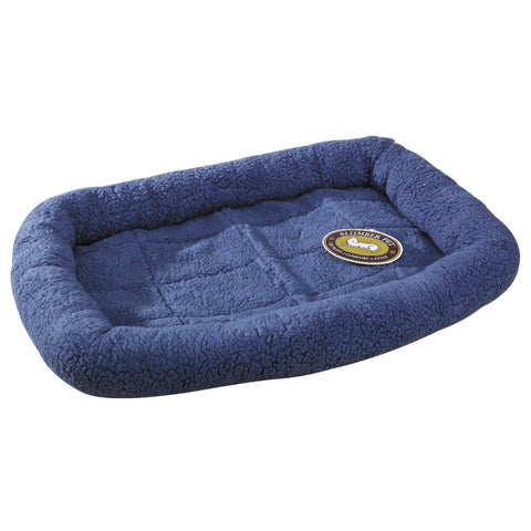 Slumber Pet Sherpa Crate Pet Bed with Bumper-Style Cushioning for Comfort in Crate