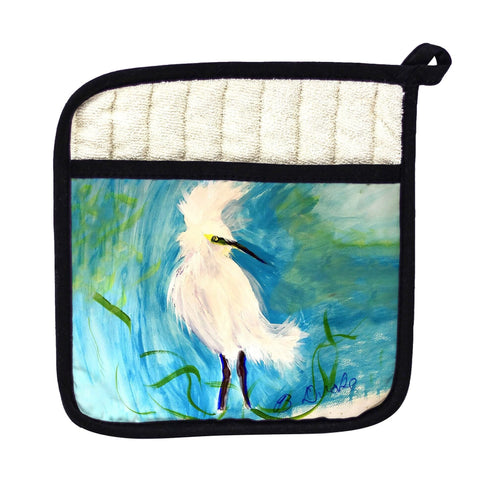 Wacky Egret Pot Holder - 9x9