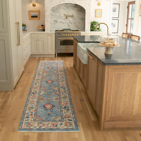 Oriental Weavers Lucca Wool Blend Area Rug - 2889A - 2' x 3' - in Blue/Multi - Vintage Inspired, Wool Blend, Entryway, Bathroom Accent Rug