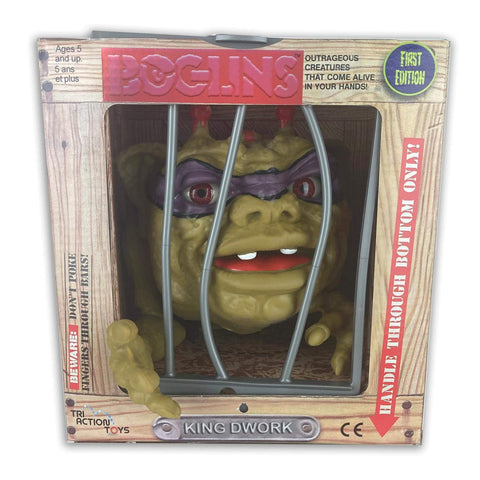 Boglins Foam Monster Puppet Red Eyed King Dwork 8” Collectible Figure, Glow-in-The-Dark Eyes with Super Stretchy Skin & Movable Eyes and Mouth, Popular Retro Toy Great for Kids 5+ and Collectors