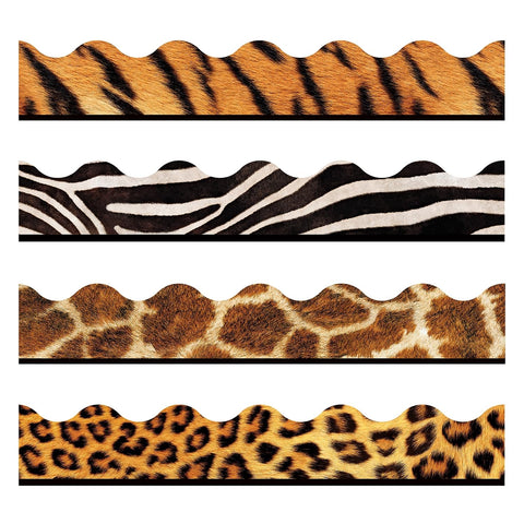 TREND enterprises, Inc. T-92917 Animal Prints Terrific Trimmers, Variety Pack, 156', Brown