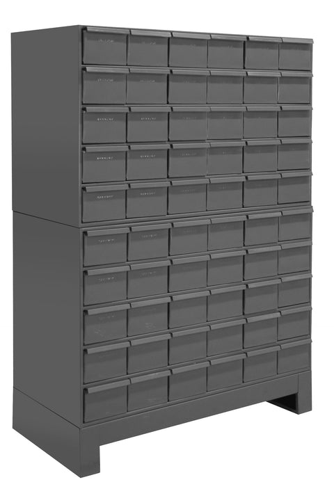 60 Drawers 12-1/4 Inch Deep Steel Construction For Small Part Storage Gray