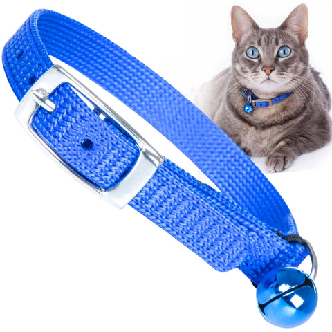 Coastal Pet Sassy Snag-Proof Nylon Cat Safety Collar (Blue, 10 Inch L x 3/8 Inch W)