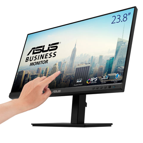 ASUS 24" 1080P Multi-Touch Monitor (BE24ECSBT) - Full HD, IPS, 10-Point Touch, IPS, Eye Care, USB-C with Power Delivery, HDMI, DisplayPort Daisy Chain, Height Adjustable, VESA Wall Mountable, Black