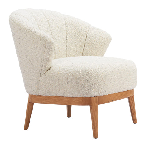 Zuo Leque Accent Chair Tawny Beige, Beige Accent Chair, Modern Style, Textured Weave, Armrest Support, Plywood, Indoor Living, 28.3" W x 29.9" D x 29.9" H, Non-Stackable