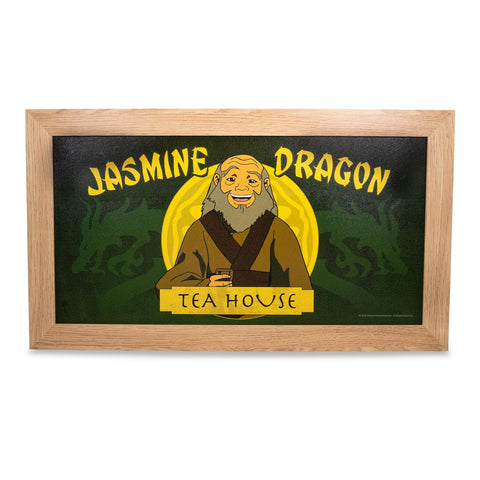 Avatar: The Last Airbender Uncle Iroh's Jasmine Dragon Tea House Hanging Sign Gel Coat Framed Wall Art Print