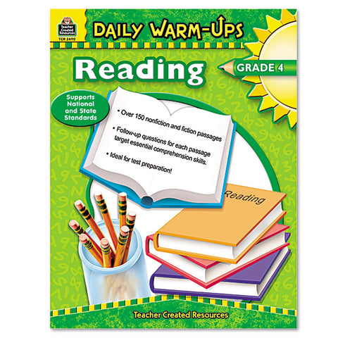 Teacher Created Resources Daily Warm-Ups: Reading Book, Grade 4, 176 (3490)