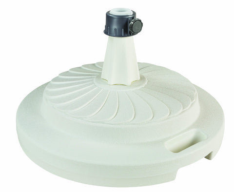 Patio Living Concepts, 00291, Durable Rust Free Molded Resin, Commercial Patio Umbrella Base, 95lbs holding force, 22"D & 13"H, White