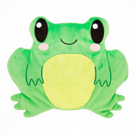 GAMAGO Frog Heating Pad & Pillow Huggable - Microwavable Heat Pad for Cramps, Aches & Anxiety Relief - Cute Heat Pack Stuffed with Eco-Friendly Wheat & Dried Lavender - 11"