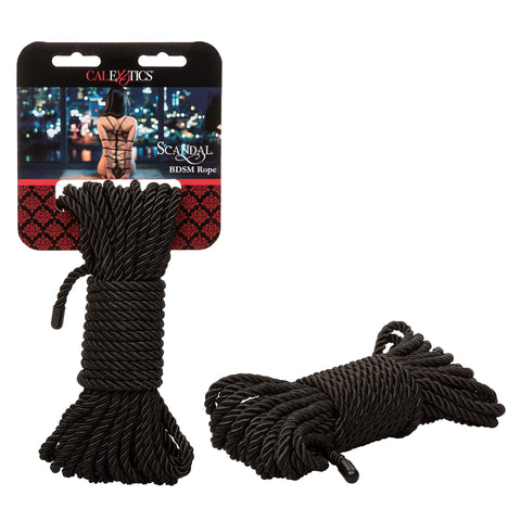 CalExotics Scandal BDSM Rope – Versatile Bondage Restraints for Couples – Shibari Fetish SM Toys for Couples – Black