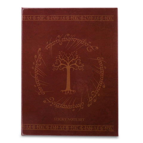 The Lord of The Rings Gondor and Elven Text Sticky Note and Tab Box Set | Notepad Stationery Paper, School and Office Supplies