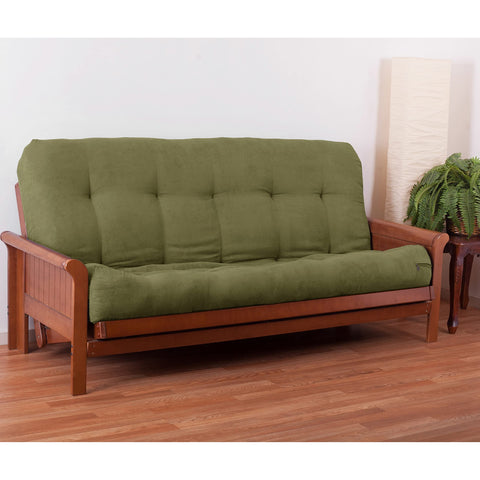 Blazing Needles Vitality 10" Microsuede Futon Mattress, Full, Sage Green