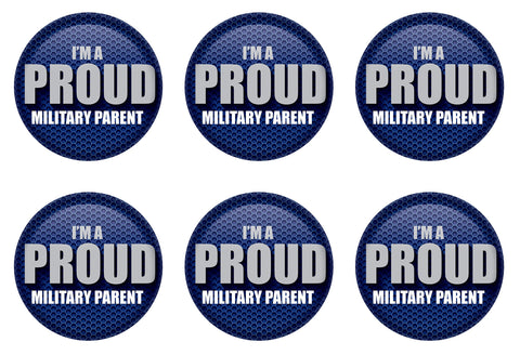 Beistle 6 Piece USA Proud Military Parent Pinback Button Badge Pins For 4th Of July Patriotic Decorations Independence Day Party Supplies And Favors