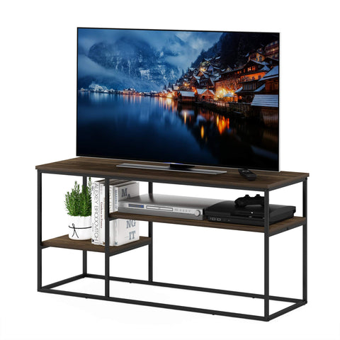 FURINNO Moretti Modern Lifestyle TV Stand, Columbia Walnut
