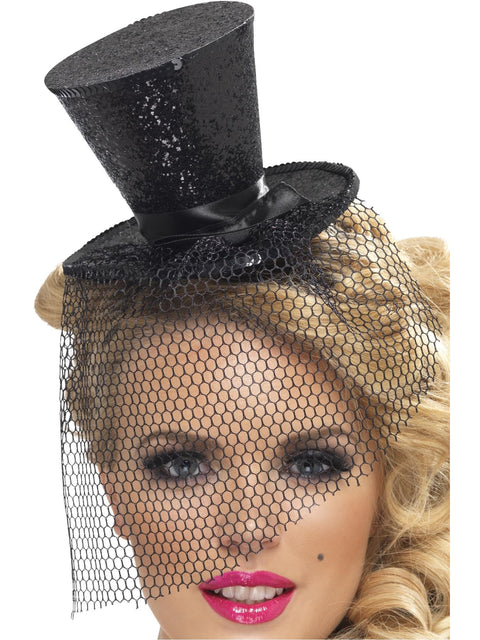 Smiffys Fever Mini Top Hat on Headband
