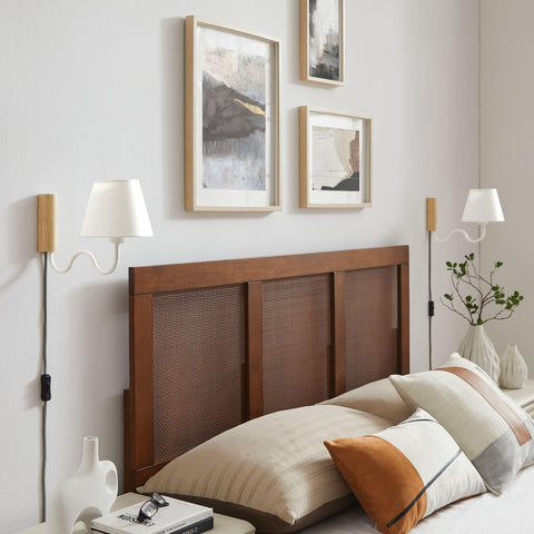 Modway Sunlit Squiggle Swivel Wall Sconce in Natural White