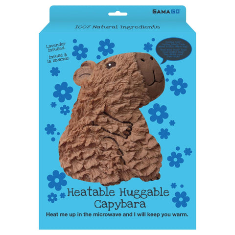 GAMAGO Capybara Heating Pad & Pillow Huggable - Microwavable Heat Pad for Cramps, Aches & Anxiety Relief - Cute Heat Pack Stuffed with Eco-Friendly Wheat & Dried Lavender - 11"