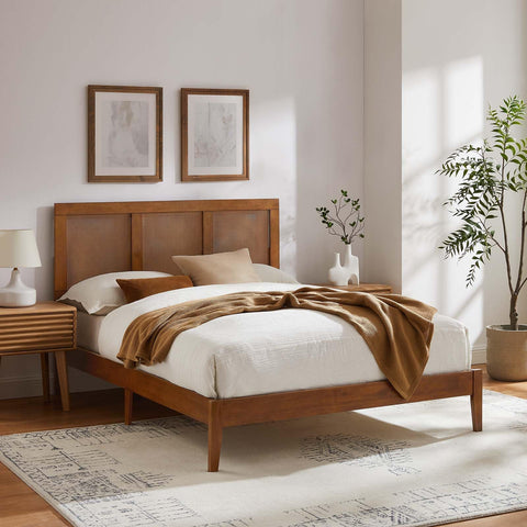 Modway Sirocco Platform Bed, Full, Walnut
