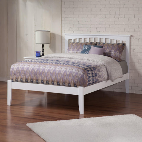 AFI, Mission Queen Platform Bed, White