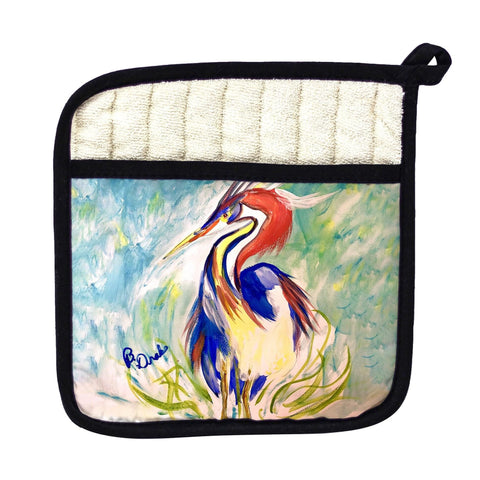 Wacky Louisiana Heron Pot Holder - 9x9