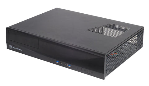 Silverstone Technology ML03B Milo Series Aluminum/Steel Micro-ATX Media Center/HTPC Case, Black ML03B-x