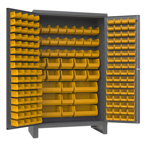 Durham Welded 14 Gauge Steel Heavy Duty Cabinet with 171 Bins, JC-171-95, 24" Length x 48" Width x 78" Height