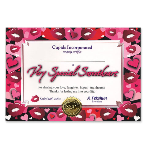 Beistle Very Special Sweetheart Certificate, 5" x 7", 6 Per Package